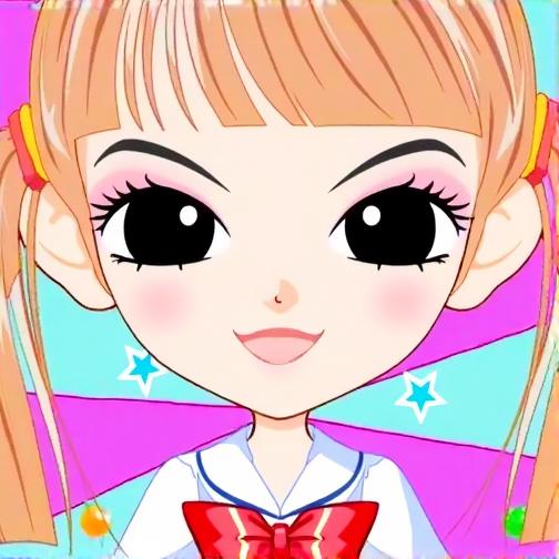 给校园女生化妆