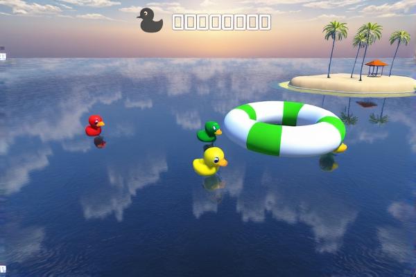 漂浮的玩具鸭