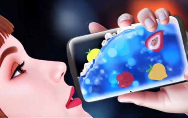 假装喝水碎屏模拟