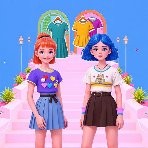双人换装校园模拟