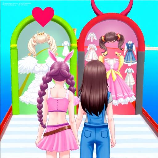 樱花换装跑酷小游戏