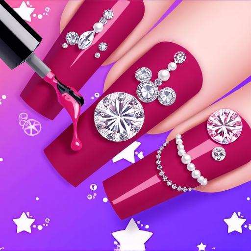 双人公主做美甲