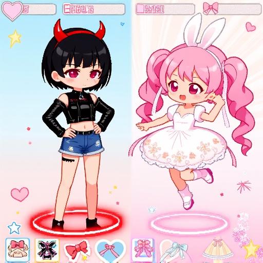 双人公主魔法变装