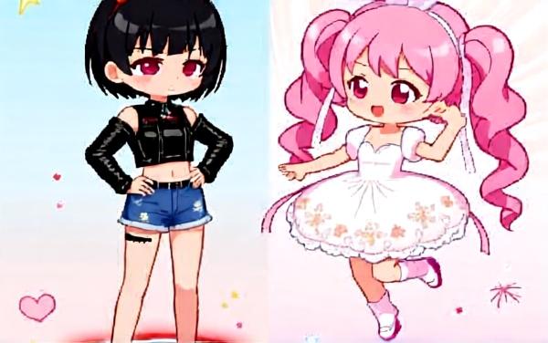 双人公主魔法变装