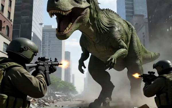 恐龙袭击城市模拟