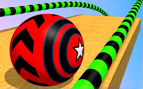 天空滚动球跑酷游戏