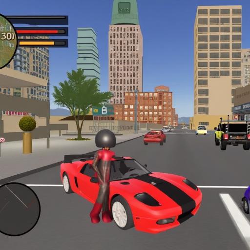 火柴人城市绳索英雄游戏