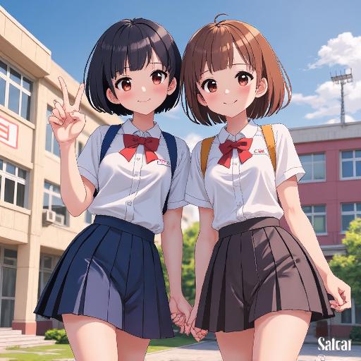 樱花少女双人作战