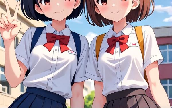 樱花少女双人作战