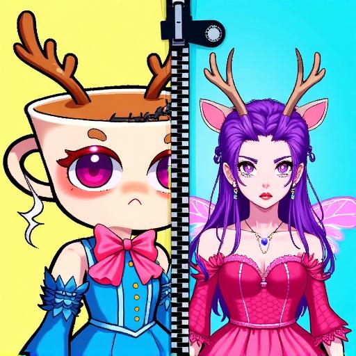 卡通贴纸休闲小游戏