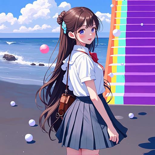 少女换装高中模拟冒险小游戏