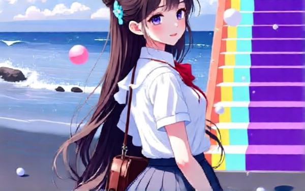 少女换装高中模拟冒险小游戏