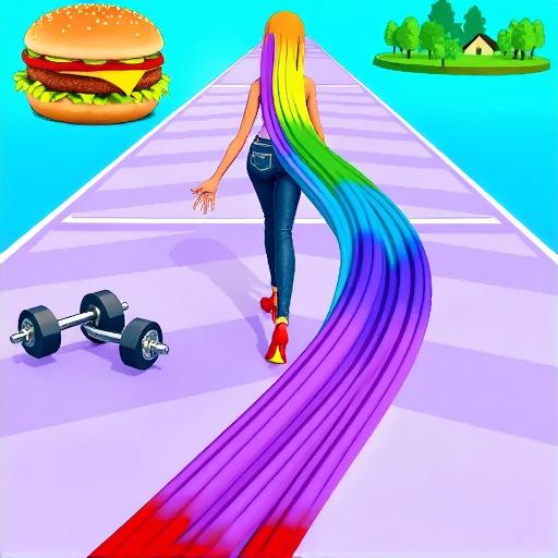 时尚少女健身跑酷