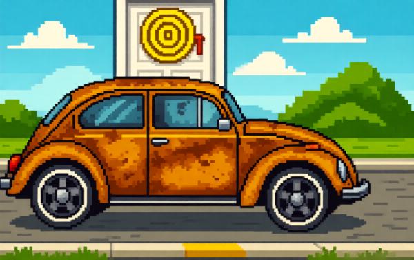 小汽车横冲直撞