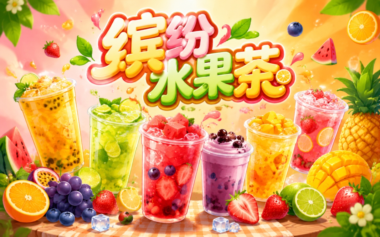 缤纷水果茶