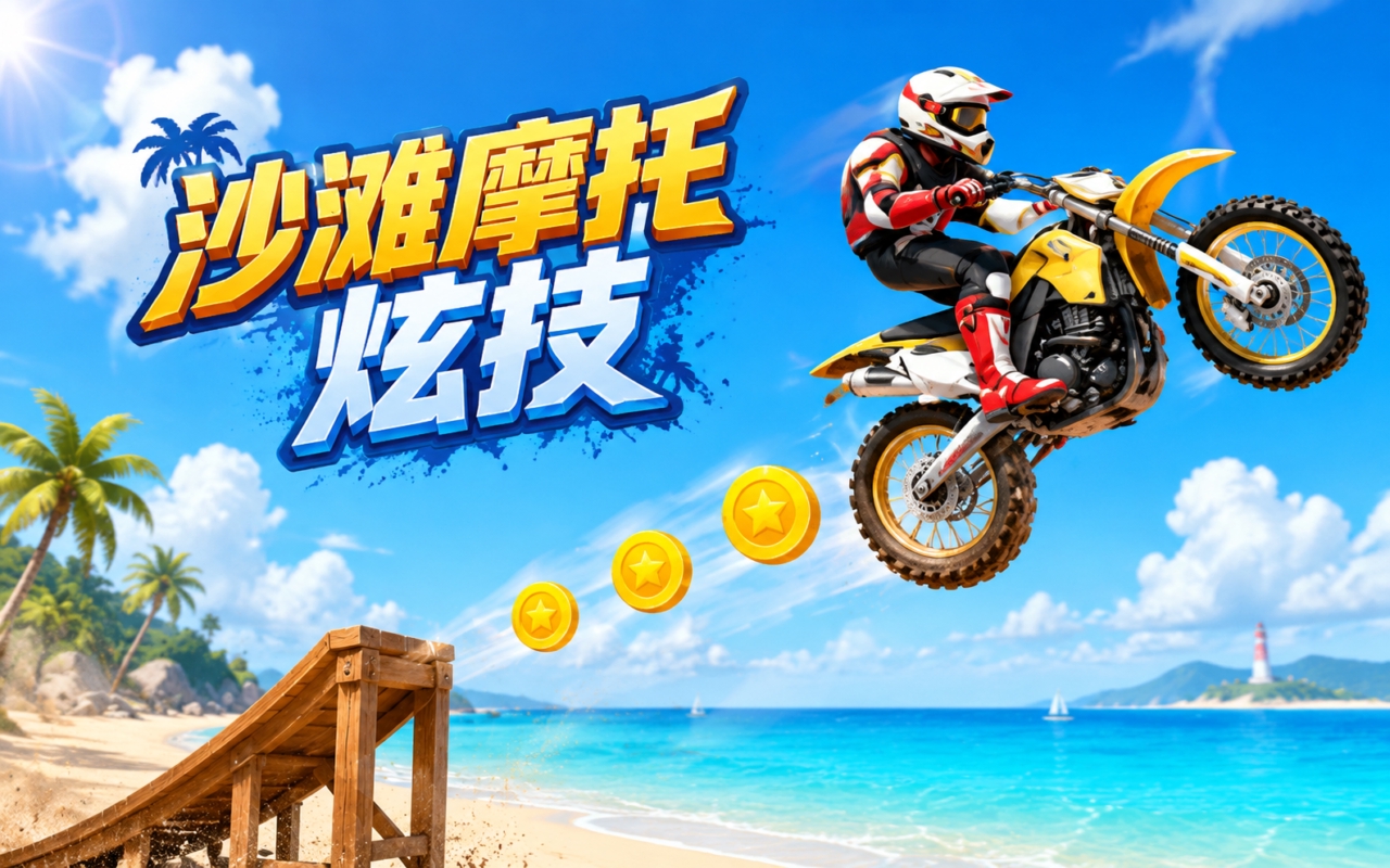 沙滩摩托炫技