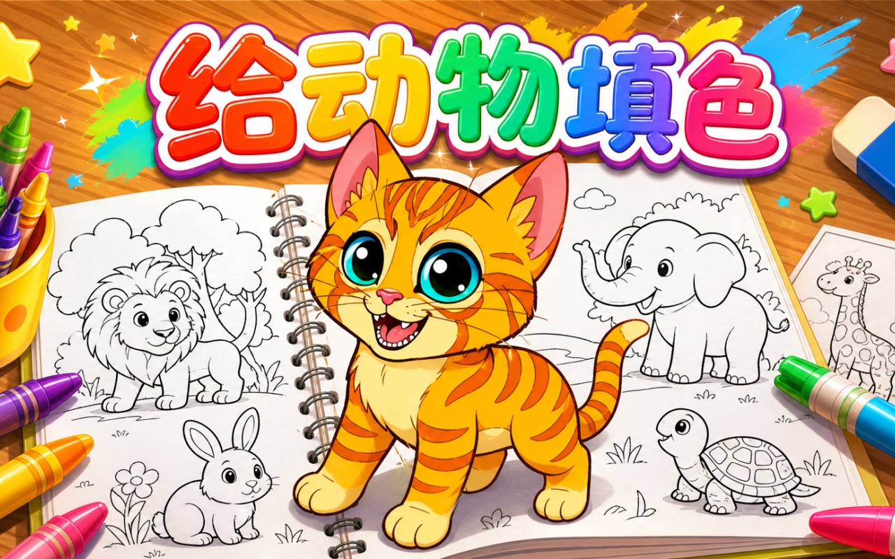 给动物填色