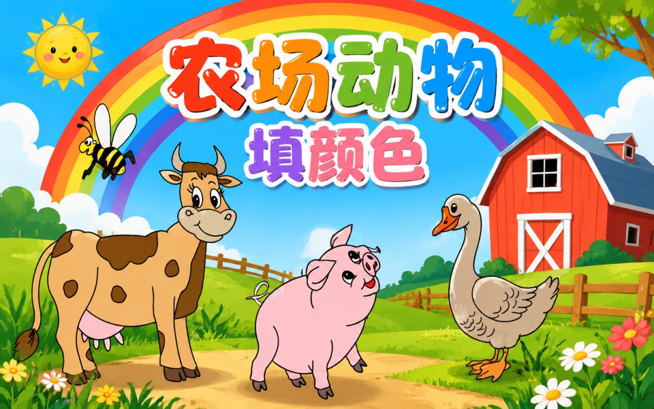 农场动物填颜色