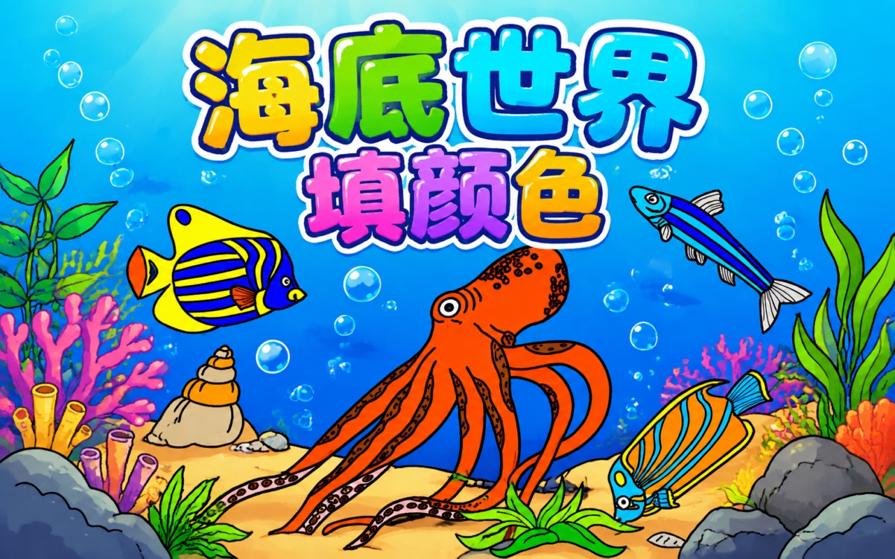 海底世界填颜色