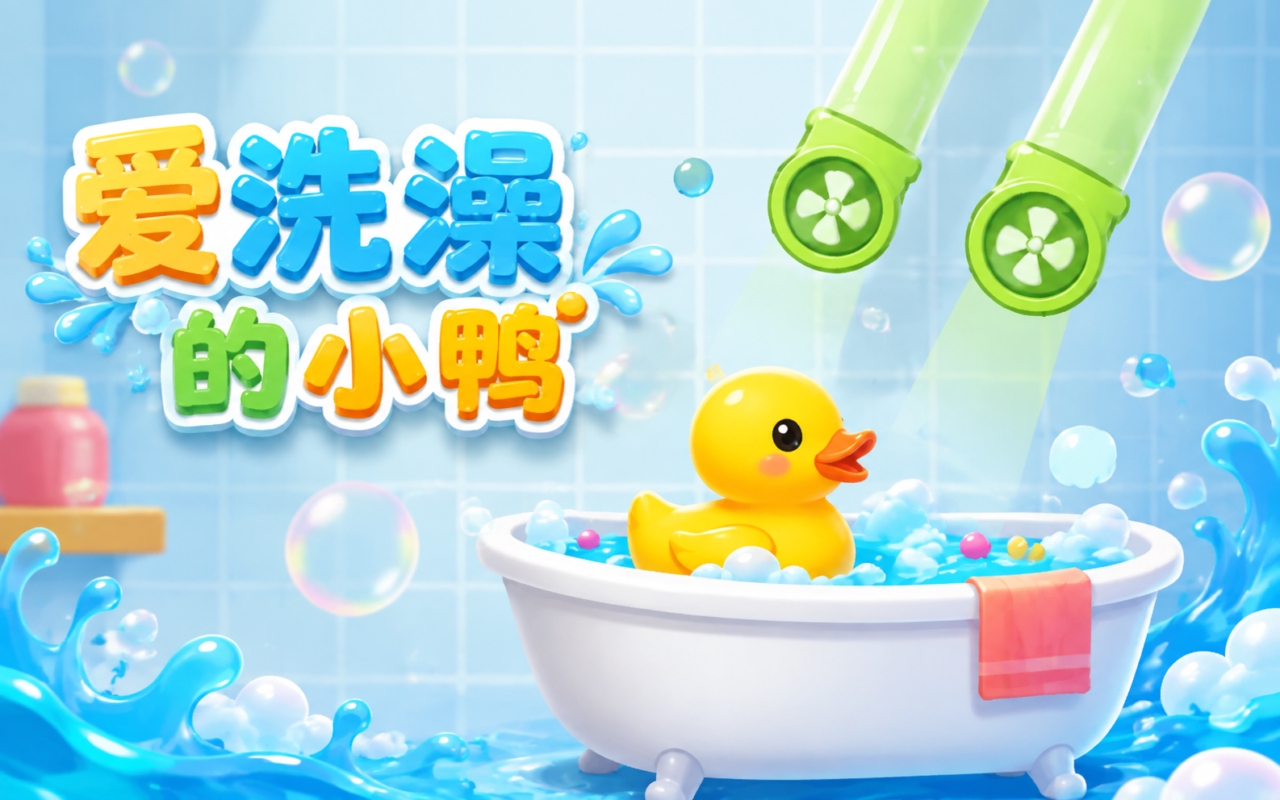 爱洗澡的小鸭