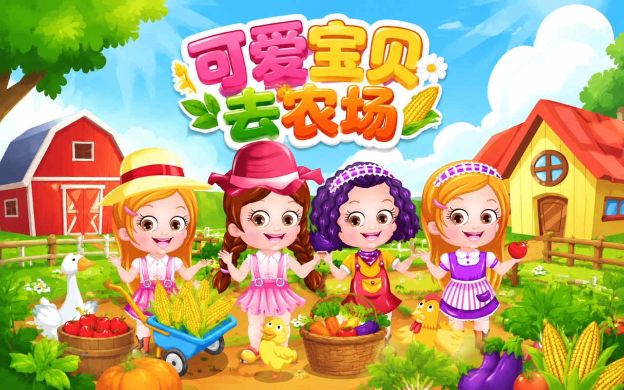 可爱宝贝去农场