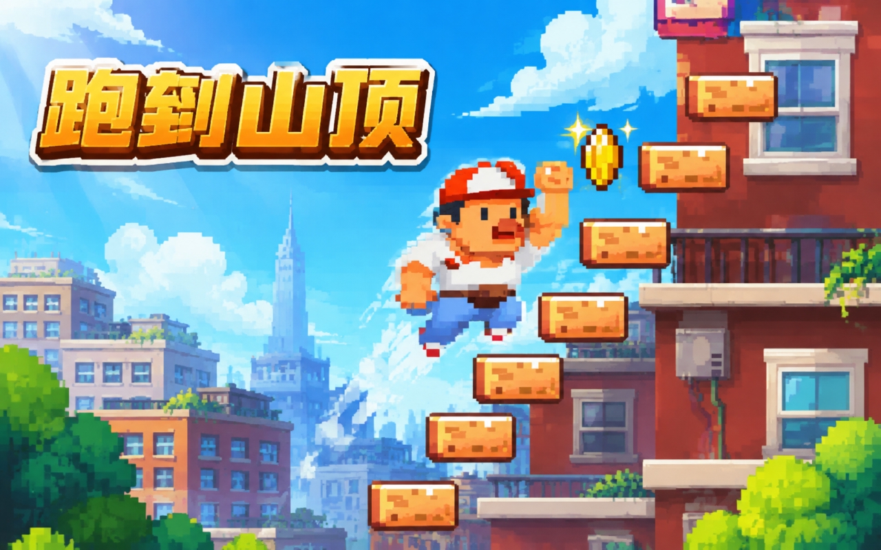 跑到山顶