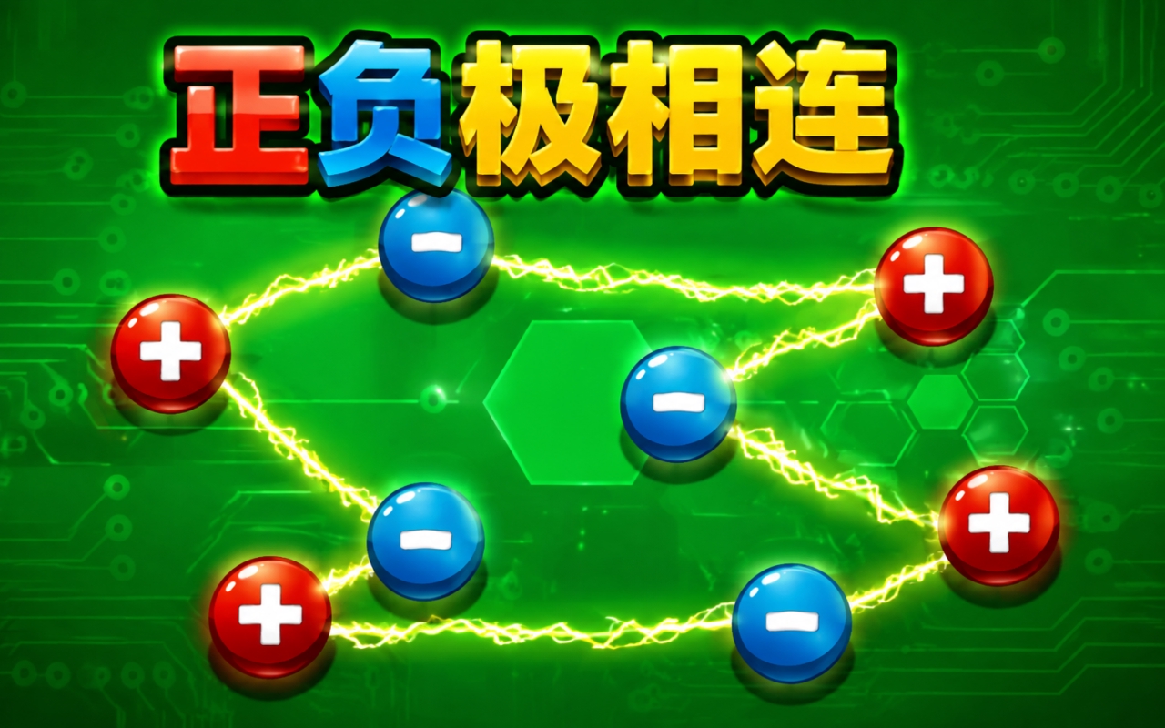 正负极相连
