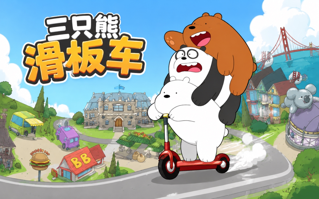 三只熊滑板车