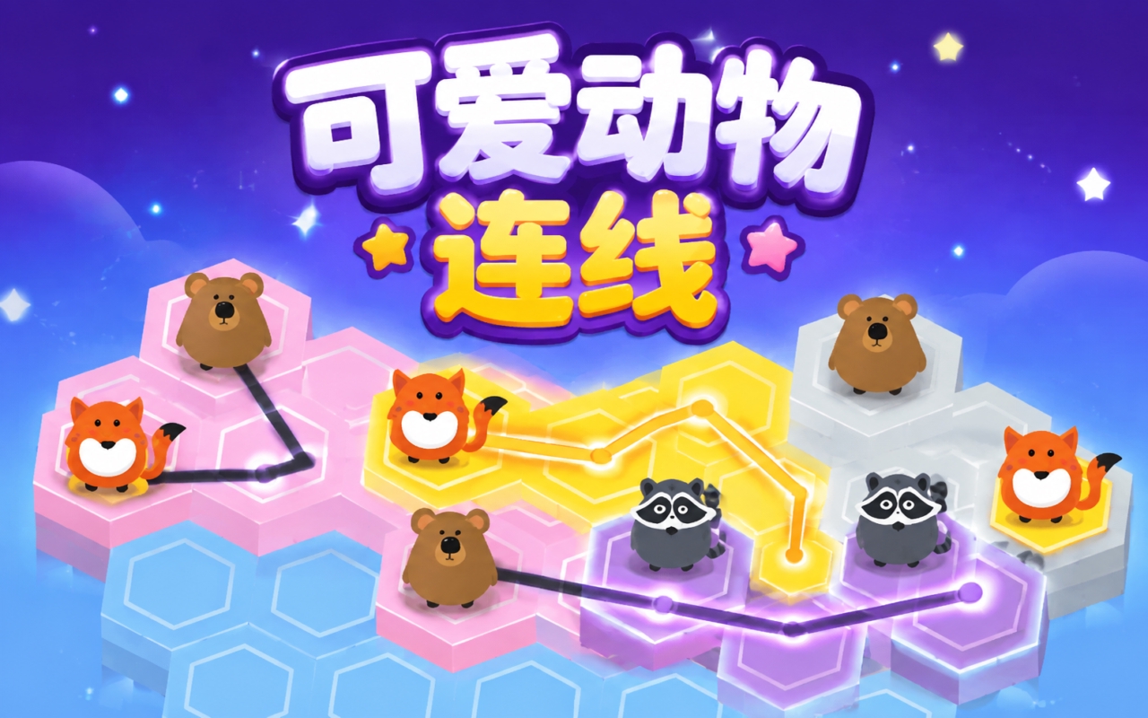 可爱动物连线
