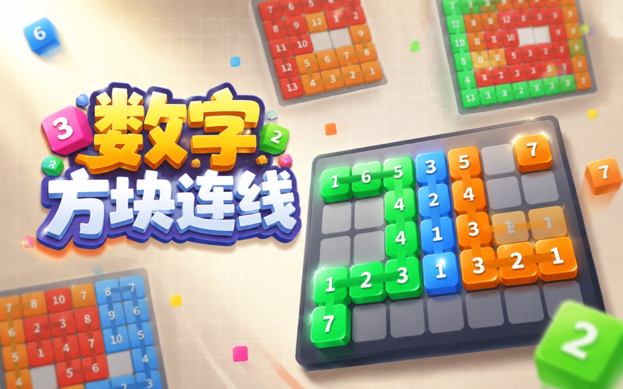 数字方块连线