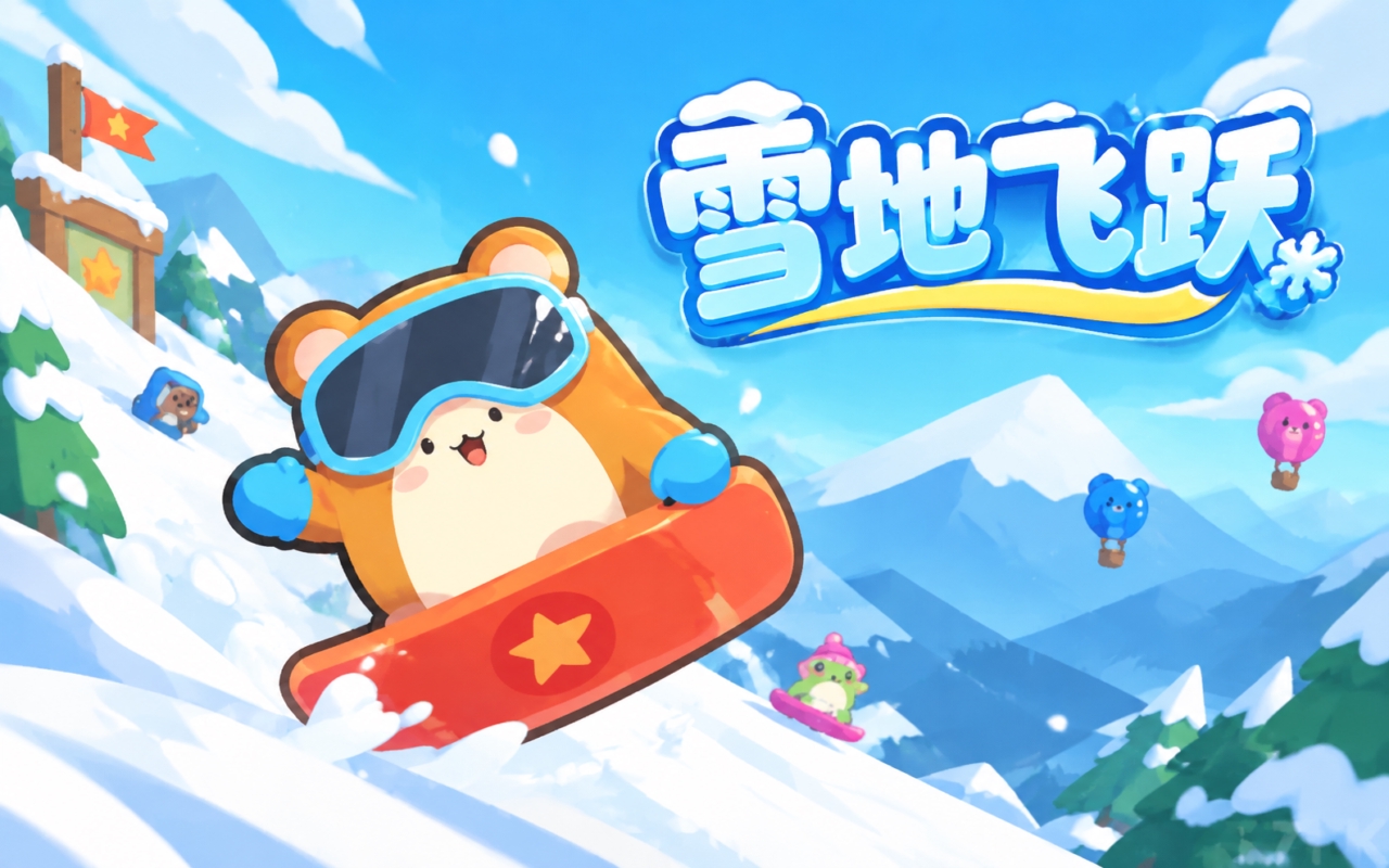 雪地飞跃