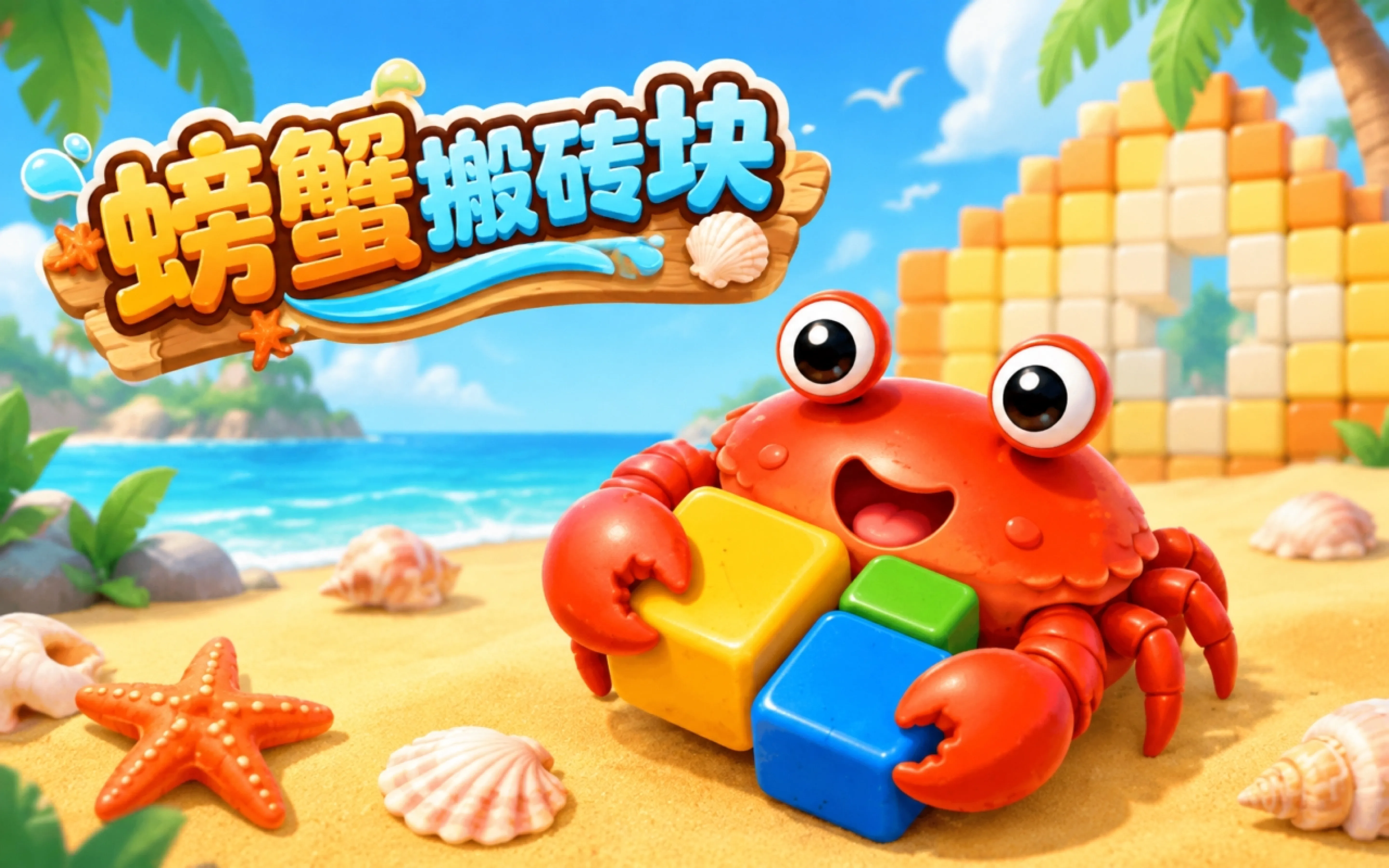 螃蟹搬砖块