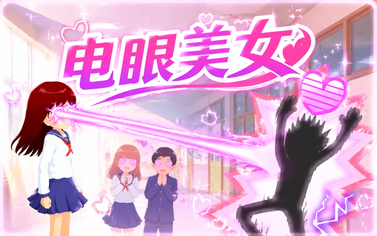 电眼美女