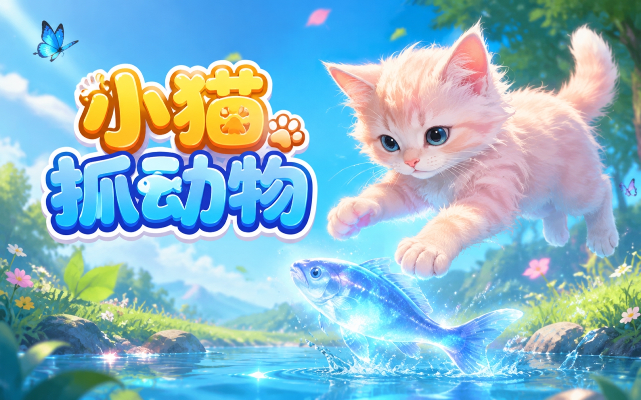 小猫抓动物
