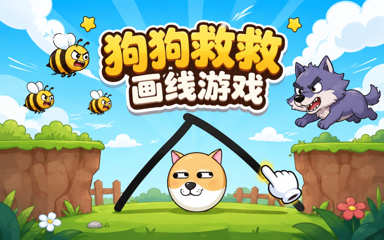 狗狗救救画线游戏