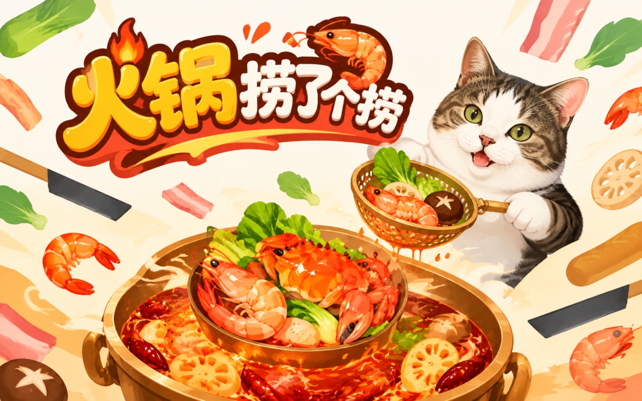 火锅捞了个捞
