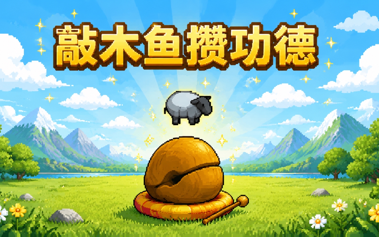 敲木鱼攒功德