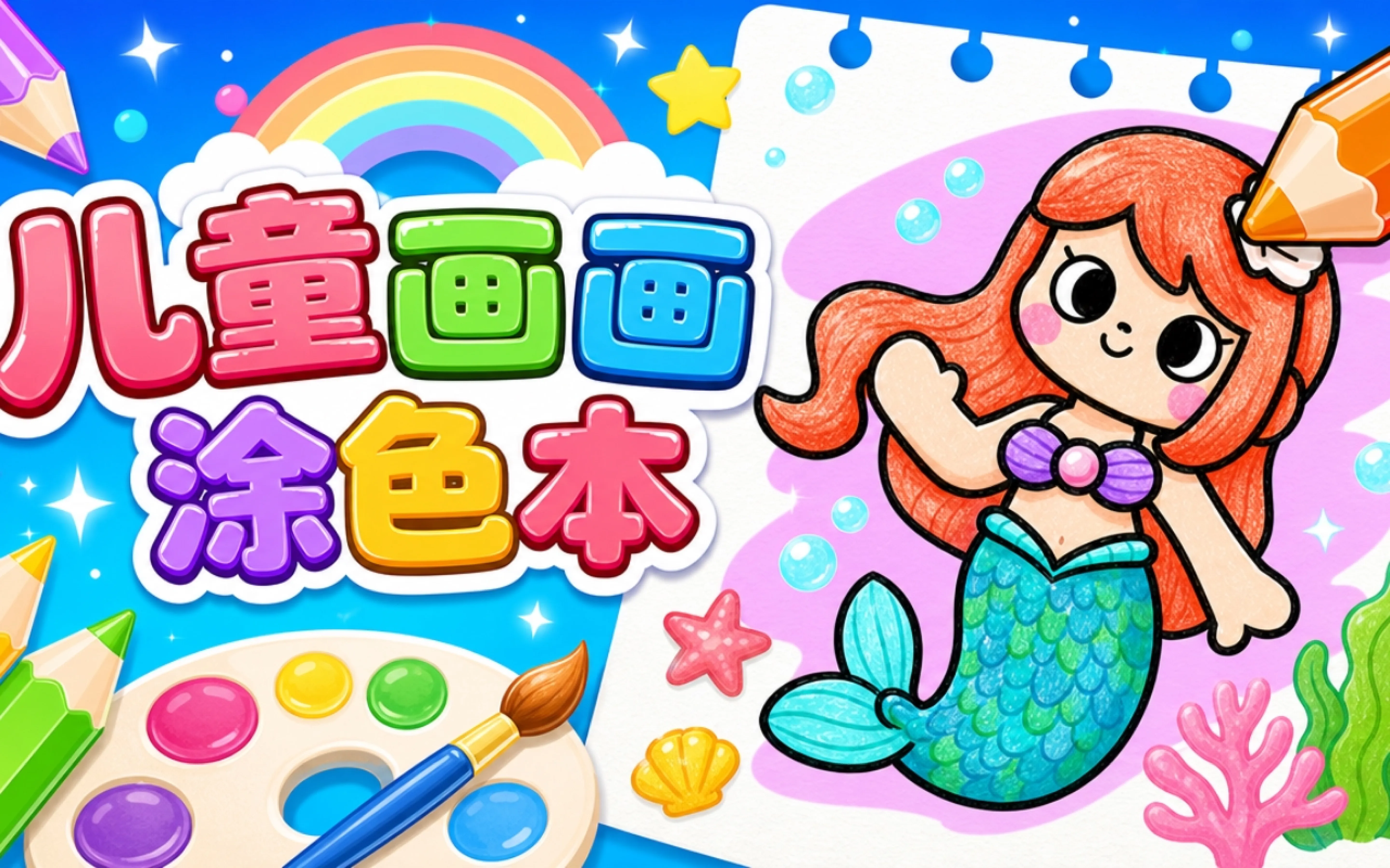 儿童画画涂色本
