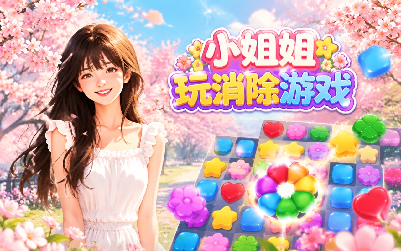 小姐姐玩消除游戏