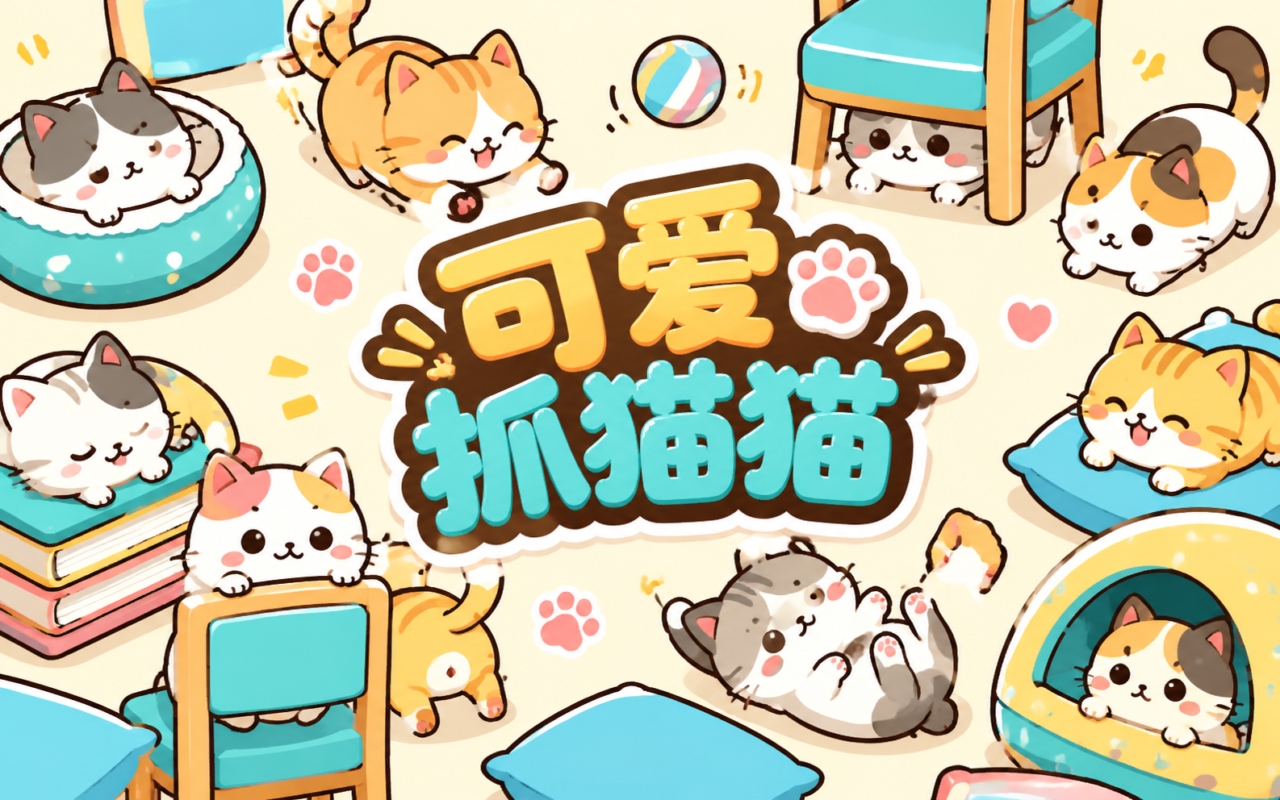 可爱抓猫猫