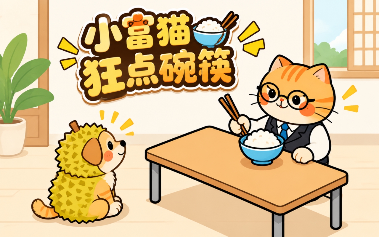 小富猫狂点碗筷
