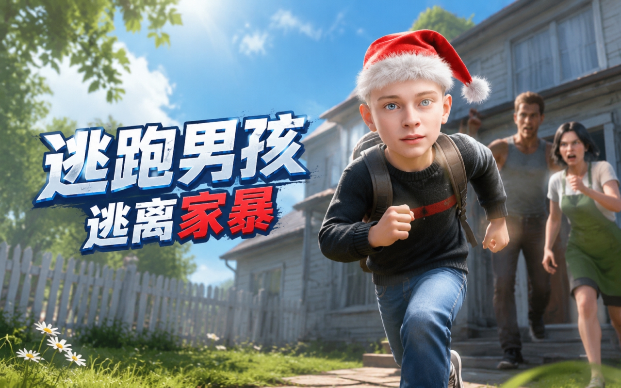 逃跑男孩逃离家暴