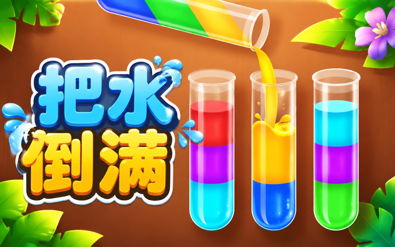 把水倒满