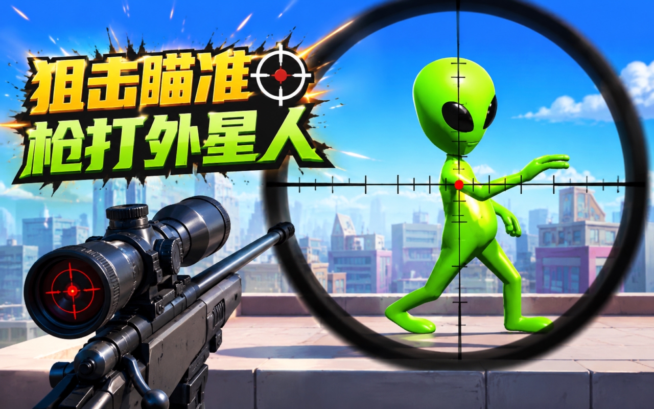 狙击瞄准枪打外星人