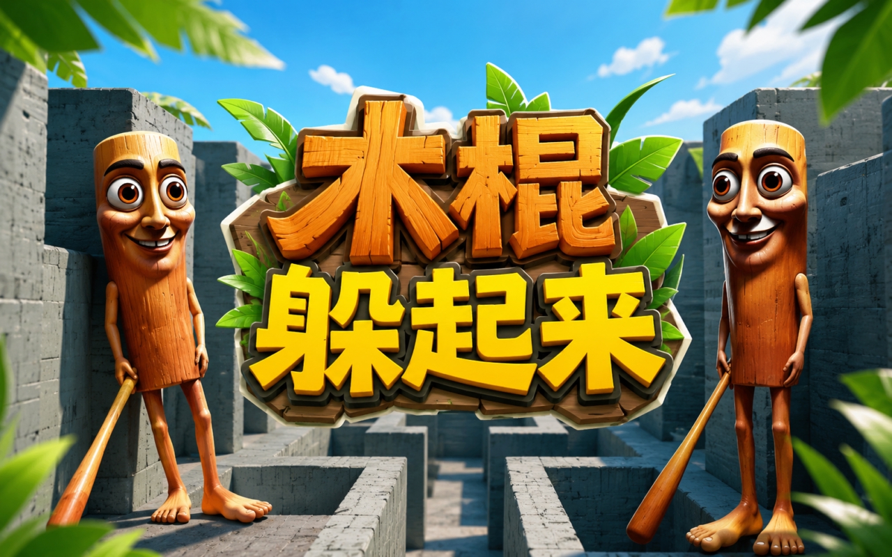 木棍躲起来