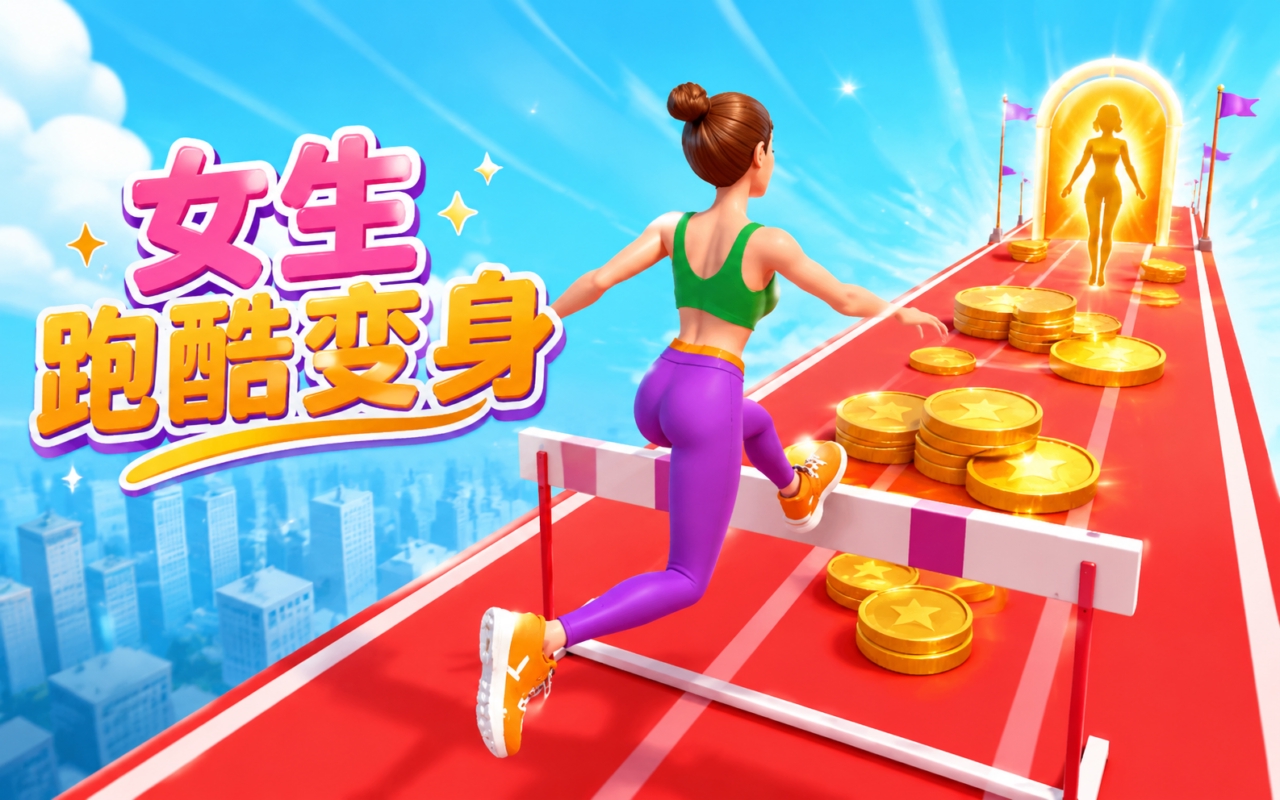 女生跑酷变身