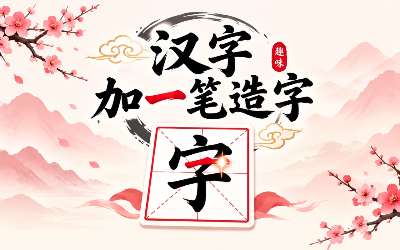 汉字加一笔造字