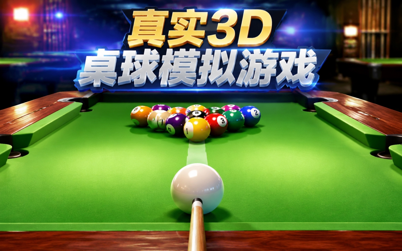 真实3D桌球模拟游戏