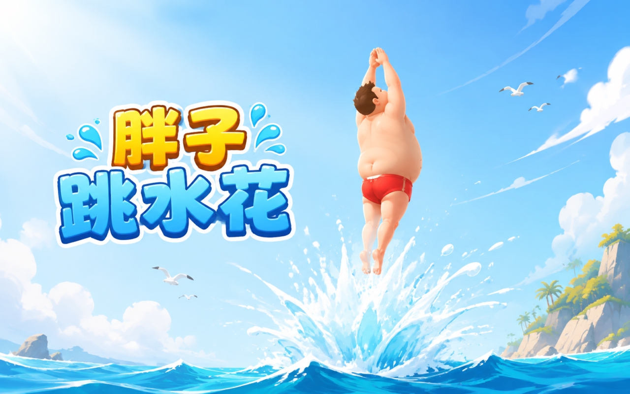 胖子跳水花