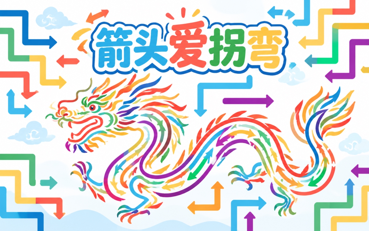 箭头爱拐弯